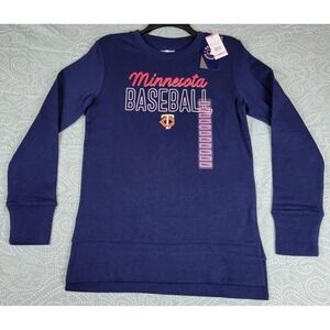 Genuine MLB Minnesota Twins Baseball Womens Small Fleece Crew Lounge Sweatshirt